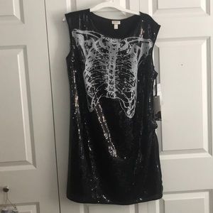NWT Rodarte sequin skeleton ribcage mini dress!